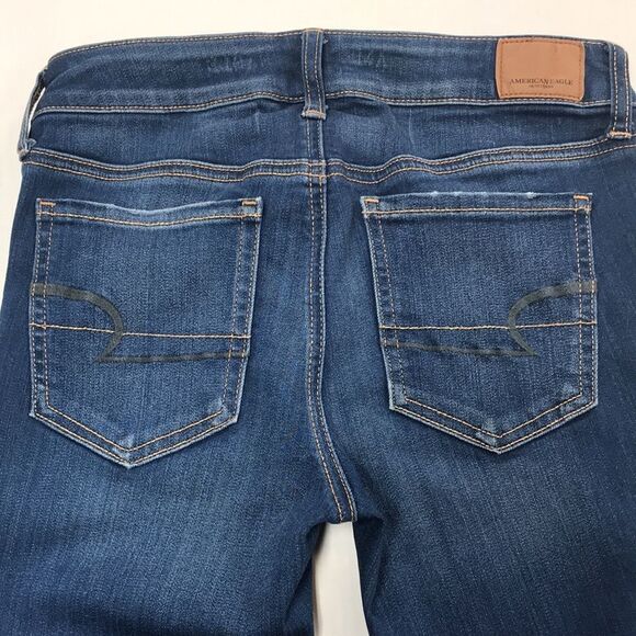 AMERICAN EAGLE Super Stretch X Jean Jegging Womens 4 SHORT Denim Leggings PETITE - Picture 1 of 12